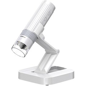 Resim Yaleker Usb El Tipi Dijital Mikroskop - 50-1000x Büyütme, 1mp Hd, 1080p Fotoğraf/video, 8 Led Işık, Mac/android Desteği W1-b Beyaz, Pil Yok 