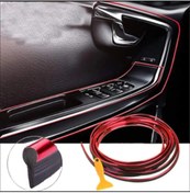 Resim Autowise Trim Fitili Oto Geçmeli Kırmızı Trim Fitili Süs 5 Metre Nikelajlı 