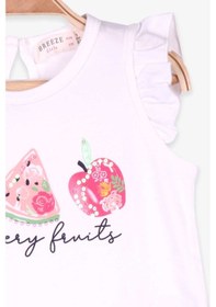 Resim Breeze Kız Bebek Kapri Taytlı Takım Meyve Baskılı 18 Ay Ekru 