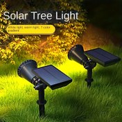 Resim 1 Adet Güneş Enerjili Yol Spot Işığı, 18 LED Güneş Enerjili Bahçe Işığı, Katlanabilir Yarı Gömme Manzara Aydınlatma Armatürü, Çatal Ampul Tabanı, Plastik Gölgelik, Montaj Donanımı ile, Yol, Çim, Yürüyüş Yolu, Sürüş Yolu için 