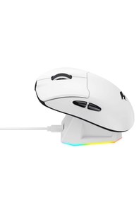 Resim Havit Kraken Starblaze-1 Rgb Kablosuz Gaming Mouse 26000 Dpı, PAW3395, Ekranlı Stant - Beyaz 