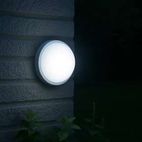 Resim Hepta Collection Artos 20W Beyaz LED Tavan ve Duvar Lambası | IP65 Su ve Toz Geçirmez | 6500K Beyaz Işık | Banyo, Bah 