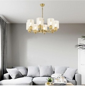 Resim Geneva 8 Li Eskitme Modern Yatak Odası Salon Avize 