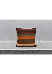 Resim Zehra Abla Halı Yeni El Dokuma Dekoratif Kilim Kırlent Yastık Kılıfı 6445 Çok Renkli 