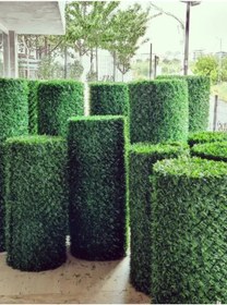 Resim 1.2x2.5 Metre Çim Çit. Bahçe Çiti. Dekoratif Telli Çit. Yapay Çim Çit 