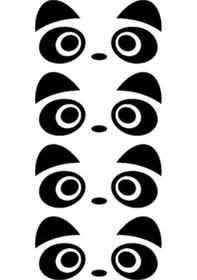 Resim Sevimli Panda Oto Motor Laptop Duvar Folyo Sticker 15 X 34 