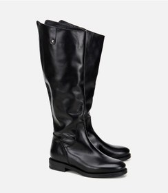 Resim Hotiç Kadın Deri Siyah Arkası Fermuar Detaylı Binici Düz Çizme 01cıh312740a100 01cıh312740a100 Siyah 