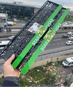 Resim Star Fucks Özel Tasarım Lüks Pleksi Plakalık 2 Adet 2 Adet Plakalık 