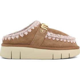 Resim Kadın Terlik/ Panduf ( Ev ) MU.FW531001A Pkbro Mou Bounce Clog Metal Logo Beige Suede 