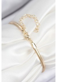 Resim Pirinç Zirkon Taşlı Kalp Model Gold Renk Kadın Bileklik - Tj-bb7901 Beyaz 