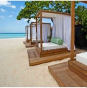 Resim BERZBUĞ LÜKS Ahşap Bahçe Yatak 180wX220dX180h Şezlong 