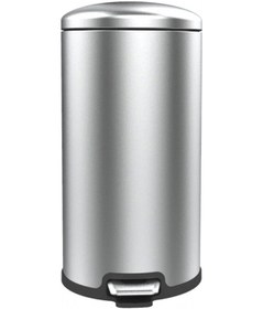 Resim Ansan Ans E90-30 Bombe Kapaklı Çelik Çöp Kovası 30 L 31,3 X 41 X 56 Cm Gri 