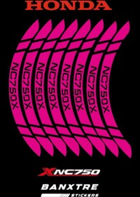 Resim Banxtre Honda NCX 750 Uyumlu Motor için Jant Şeridi Sticker (8 Parça) 
