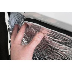 Resim Kl Home 100X100CM (1m2)- 6mm Alumunize Folyolu Kauçuk Yapışkanlı Ses Yalıtım Oto Karavan Ev Kaput Yalıtım 