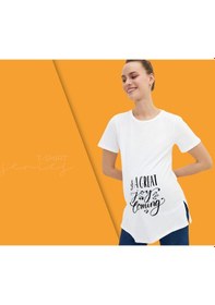 Resim Bk Gift Espri Tasarımlı Beyaz Hamile Tişörtü, Hamileye Hediye, Yeni Anne Hediyesi, Arkadaşa Hediye-2 001 