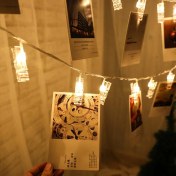 Resim Toptan Bulurum Işıklı Mandallı Fotoğraf Albümü 5m - 30 LED 