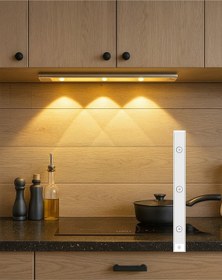 Resim 40 Cm Şarjlı Hareket Sensörlü Üç Renk Modlu Led Mutfak, Tezgah Arası, Raf, Beyaz Kasa Diğer 