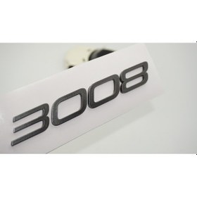 Resim DK Tuning Peugeot Yeni 3008 Bagaj 3M 3D Koyu Gri ABS Yazı Logo 