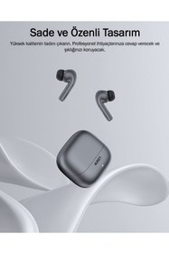 Resim Aukey EP-B1-GY Adaptif Hibrit ANC 10mm Sürücü Kablosuz Kulaklık 25 Saat Müzik - Koyu Gri 