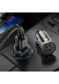 Resim Kuulaa 3.4A 17W Hızlı Şarj Mini Dual Usb Araç Şarjı 