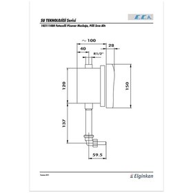Resim Eca Fotoselli Pisuar Musluğu Sıva Altı Pilli 