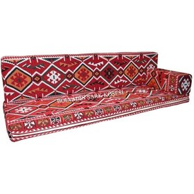 Resim Erbasonline Mtk411-401 Şark Köşesi Kırmızı Halı Ds. Üçlü Minder Takımı 160Lık 