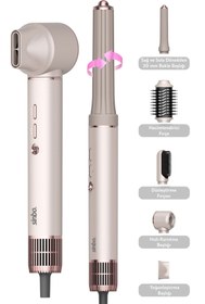 Resim Sinbo Pro Compact Uzun Multi-Styler Saç Kurutma Makinesi, Fön Makinesi,5in1,shd-1729, Çanta Hediye 