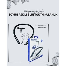 Resim MiraLive Polygold PG-100 Boyun Askılı Kablosuz Kulaklık - 200 Saat Bekleme Süresi, Stereo Ses, Mikrofonlu 