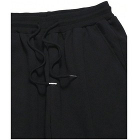 Resim Guys Cross Letter Graphic Drawstring Waist Eşofman Altı Siyah 