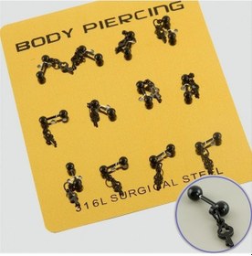 Resim Flzdgnkr Anahtar Çelik Piercing 1 Adet - Siyah 
