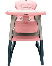Resim Çok Fonksiyonlu Pembe Mama Sandalyesi / Masa-sandalye Takımı 6 Ay 