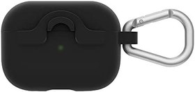 Resim OtterBox AirPods Pro için Yumuşak Dokunuşlu Kulaklık Kılıfı (1. Nesil 2019 / 2. Nesil 2022) Apple AirPods Uyumlu, Karabina Dahil, Siyah 