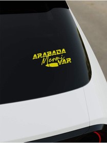 Resim OkyayWorks Arabada Mermi Var Sticker - Sarı - Sarı 