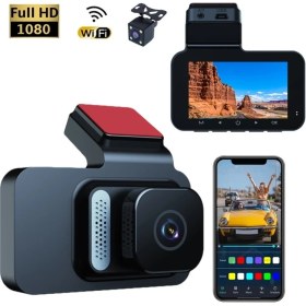 Resim Araç Içi Kamera Wifi Yol Kayıt Cihazı 170° Açı Full Hd 1080P G Sensörlü Hareket Sensörlü 
