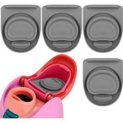 Resim Mufunye Gri Silikon Su Şişesi Tıkanıklığı Seti - 4 Adet Leakproof Kapak İçin Arayüz Tıkanıklığı 