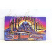 Resim ÖYKÜ VE YİĞİT BFS Ahşap İstanbul Temalı Magnet Alk4359 