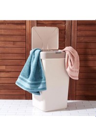 Resim Motek Kirli Çamaşır Sepeti Pratik Kapaklı 40 Litre Mt08 Çok Renkli 