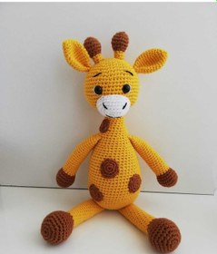 Resim Amigurumi Sevimli Zürafa Uyku Arkadaşı 
