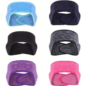 Resim Kış Polar Kafa Bandı, Spor Kulaklıklar, Rüzgar Geçirmez Esnek Kulak Kapakları, Kayak Egzersiz Ter Bandı, Termal Nem Alma Spor Kafa Bantları Kadınlar ve Erkekler İçin 