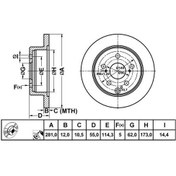 Resim MGA 50388 FREN DİSKİ ARKA RAV4 06-15 DÜZ 281mm 