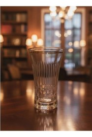 Resim Paşabahçe Yağmur Dekorlu Gold Meşrubat Bardağı Seti 6 Adet Premium Cam Bardak Şeffaf 