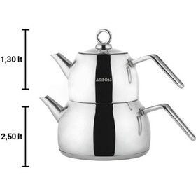 Resim Amboss Viventea Büyük Boy Çaydanlık Takımı Gümüş 