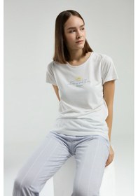 Resim Pierre Cardin Kadın Beyaz Pijama Takımı Pc8978-s-v2 Beyaz 