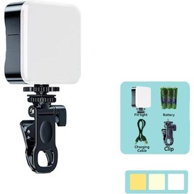 Resim Yaleker Usb-c Şarjlı Mini Clipli Işık, 3 Renk Modlu 3000-5500k , Telefon/kamera İçin Selfie/canlı Yayın Doldurma Lambası 