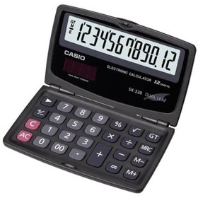 Resim Casio SX-220 12 Hane Cep Tipi Kapaklı Hesap Makinesi 
