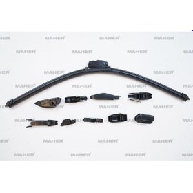 Resim Silecek Süpürgesi Tek Tip Üniversal 10 Aparatlı 22" Muz 550mm 