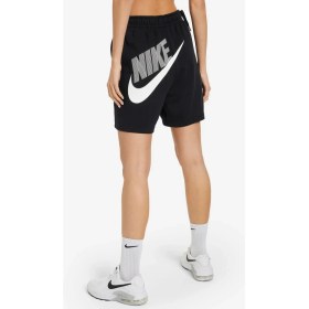 Resim Nike Sportswear High Rise Loose Fit Fleece Dance Shorts Kadın Fransız Havlu Kumaş Bol Kesim Şort Siyah 
