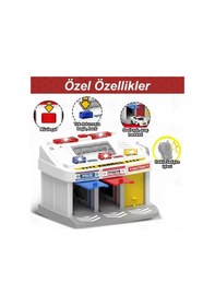 Resim Sesli Ve Işıklı Acil Durum Komuta Merkezi Garaj Seti - Telsizli, 3 Araçlı Eğitici Oyuncak Çok Renkli 