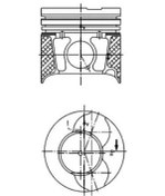 Resim Motor Pıston+segman Rıken 73.70 Mm Std P107 206 307 Bıpper 