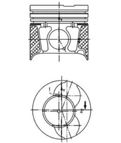Resim Motor Pıston+segman Rıken 73.70 Mm Std P107 206 307 Bıpper 